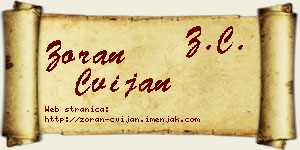 Zoran Cvijan vizit kartica
